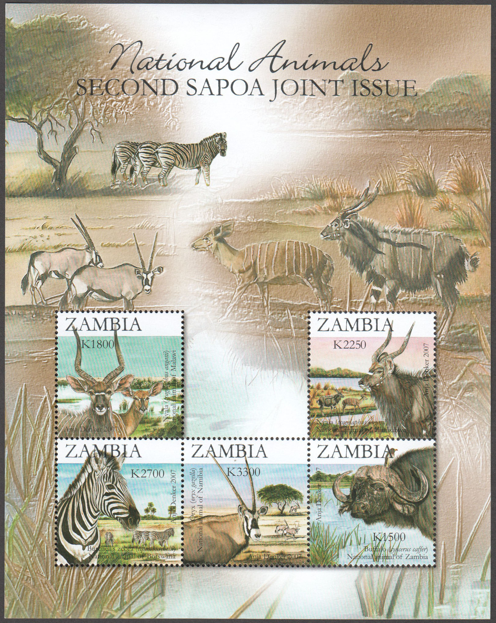 Zambia Scott 1101 MNH S/S (A13-8) - Click Image to Close